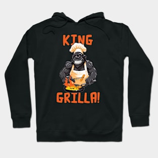 King Grilla - Funny Gorilla BBQ design Hoodie